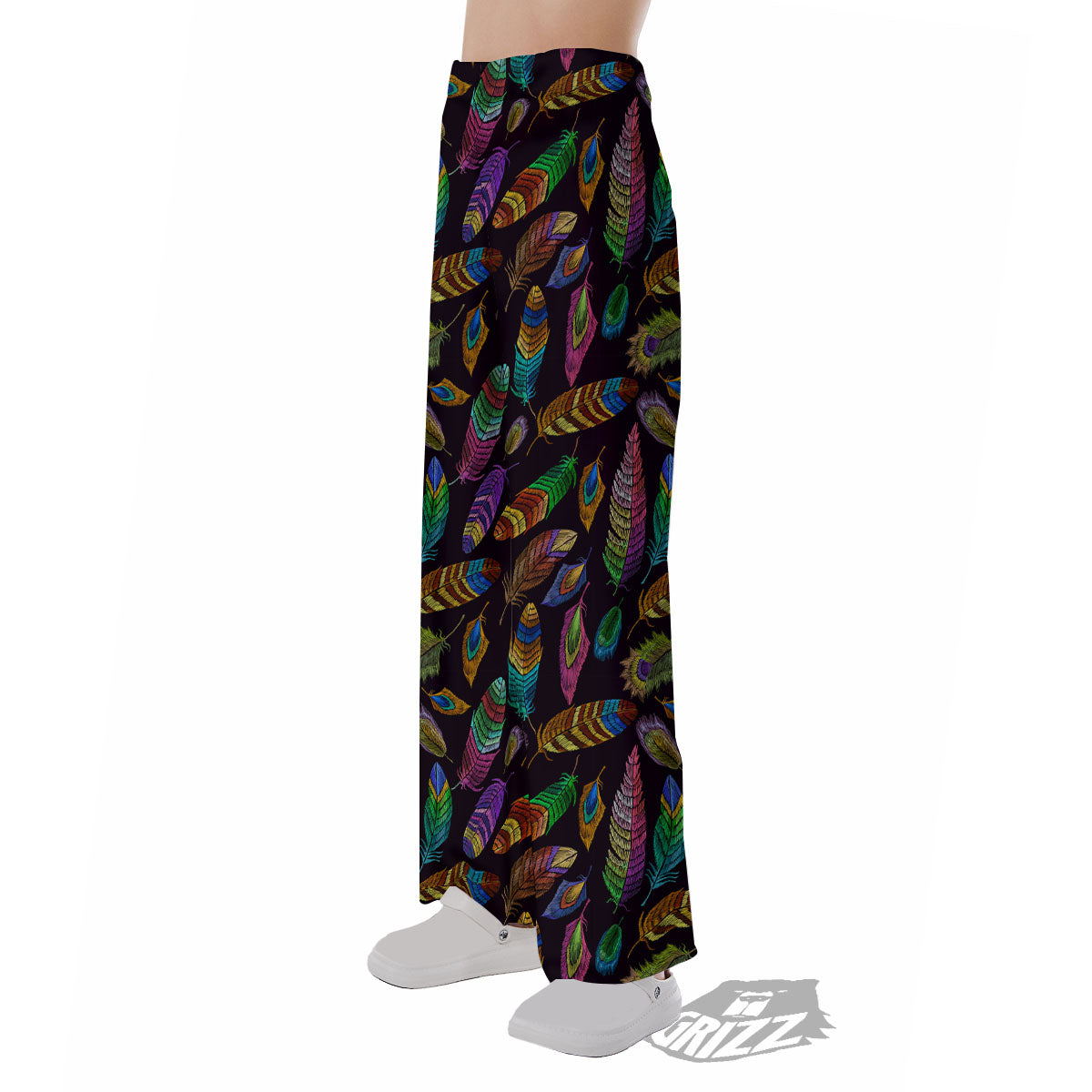 Feather Native Print Pattern Pajama Pants-grizzshop