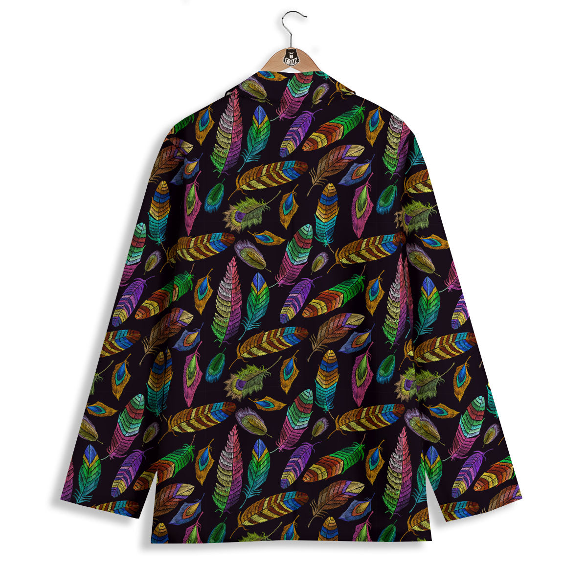 Feather Native Print Pattern Women's Blazer-grizzshop