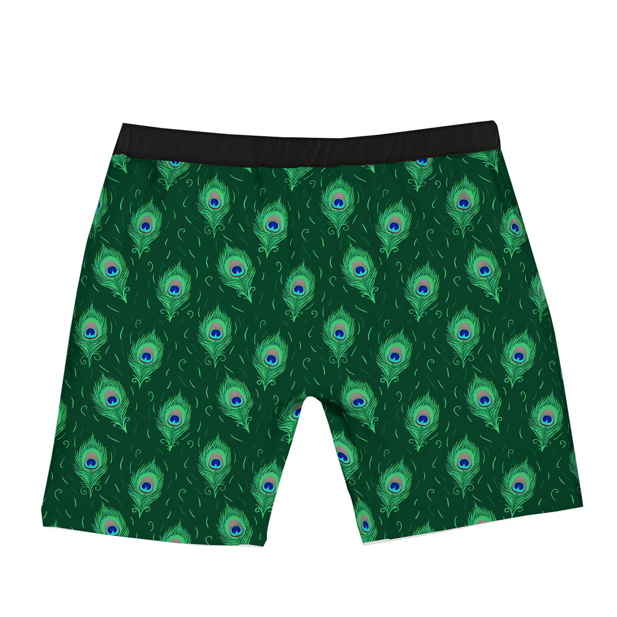 Feather Peacock Print Pattern Boxer Briefs-grizzshop