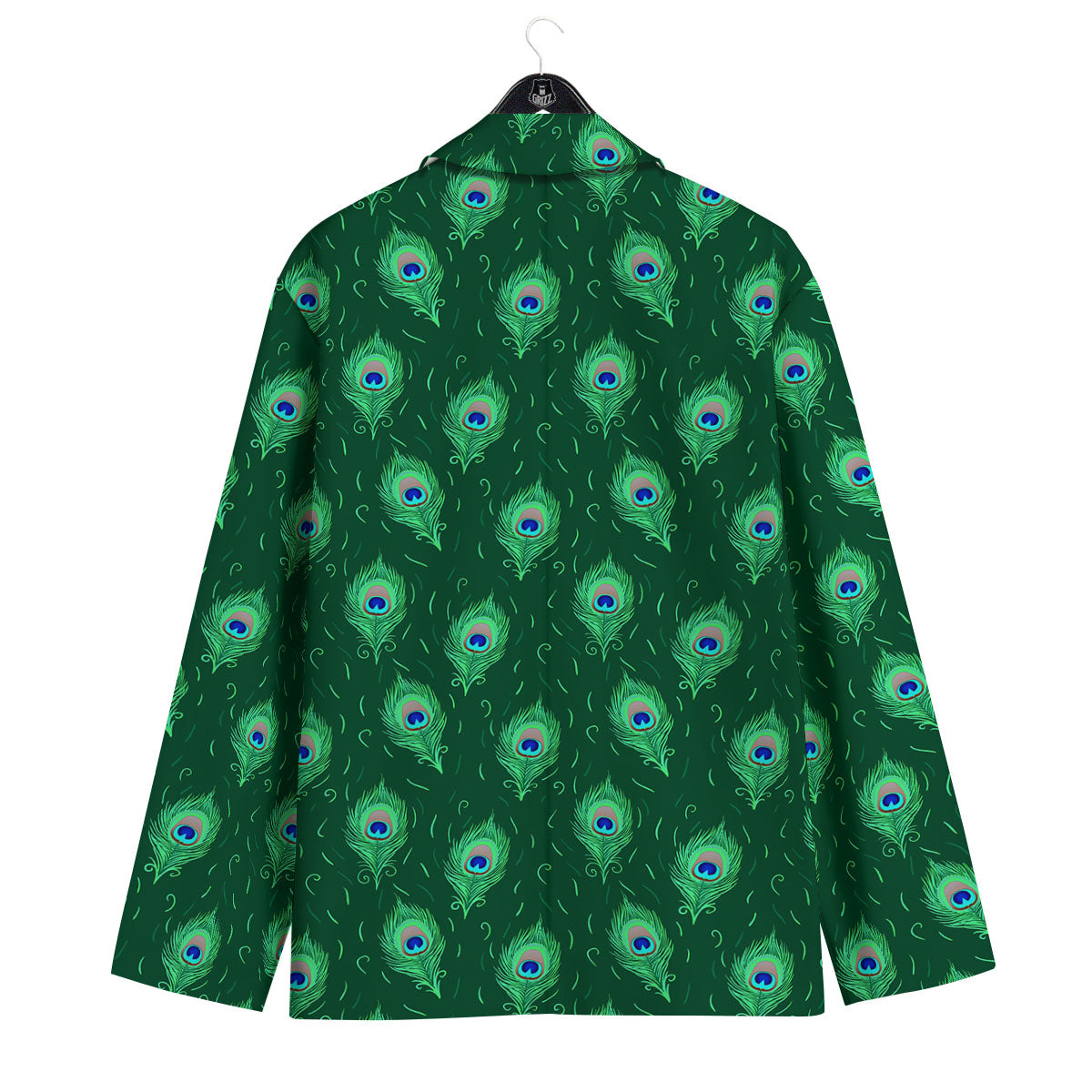 Feather Peacock Print Pattern Men's Sport Coat-grizzshop