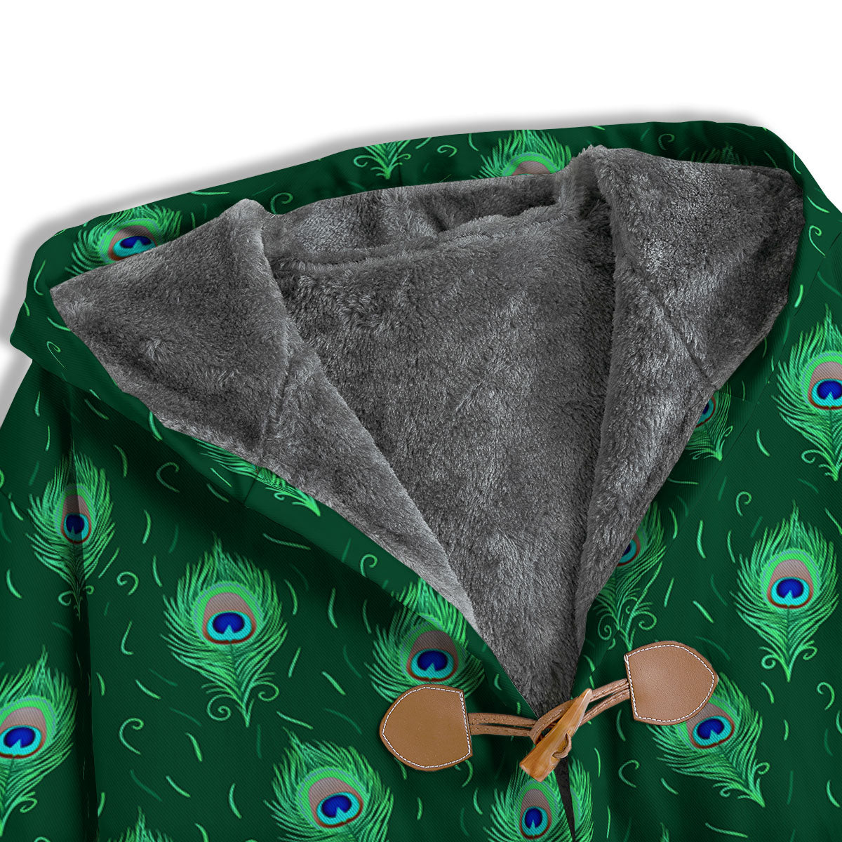 Feather Peacock Print Pattern Men's Windbreaker Jacket-grizzshop