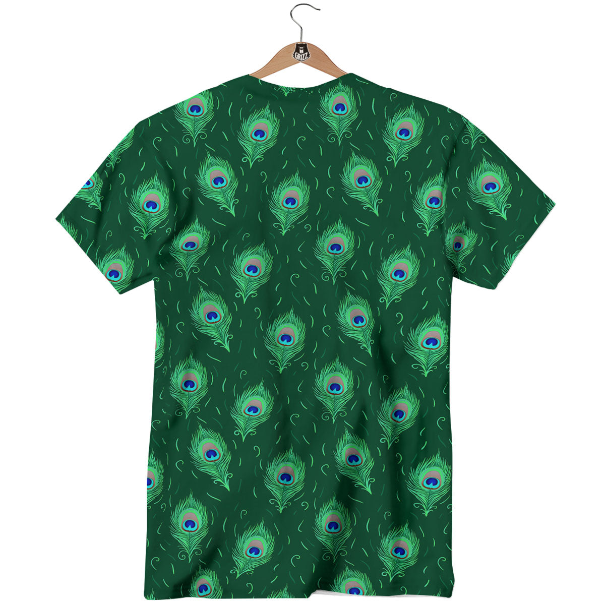 Feather Peacock Print Pattern T-Shirt-grizzshop