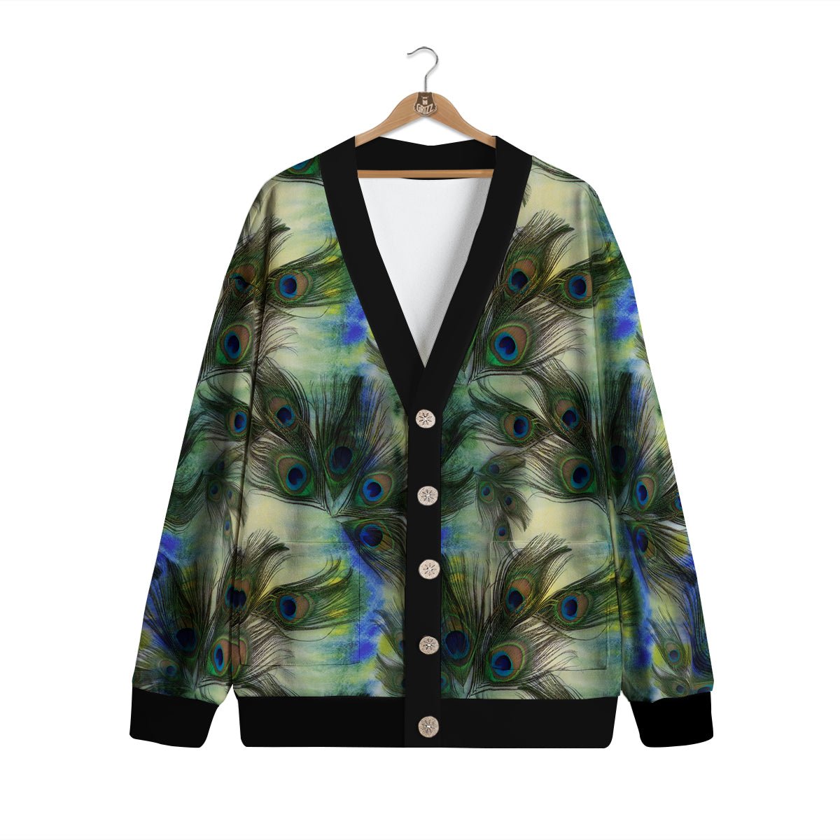 Feather print cardigan hotsell