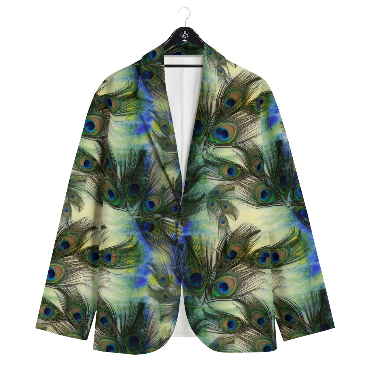 Feather Vintage Watercolor Print Pattern Men's Sport Coat-grizzshop