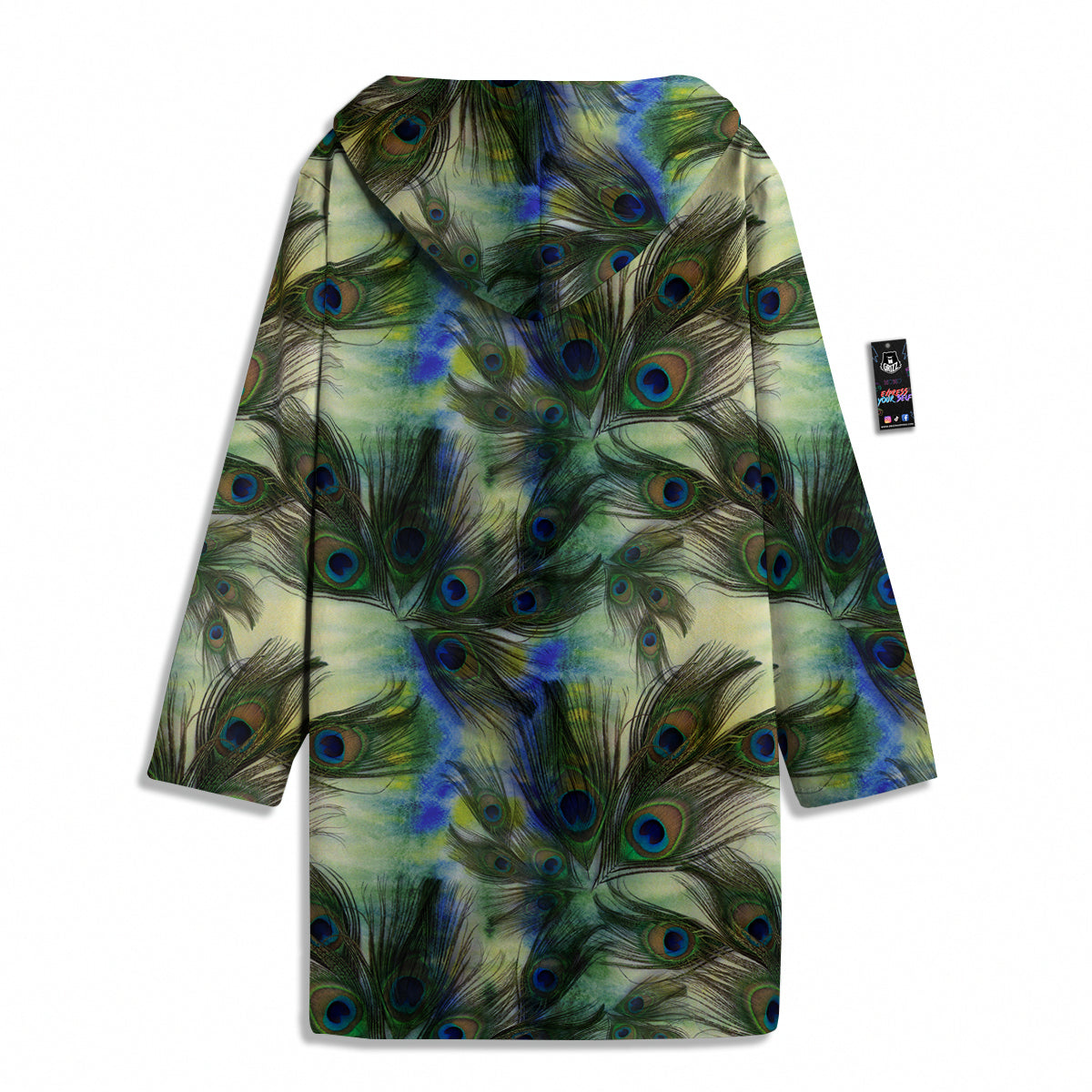 Feather Vintage Watercolor Print Pattern Men's Windbreaker Jacket-grizzshop