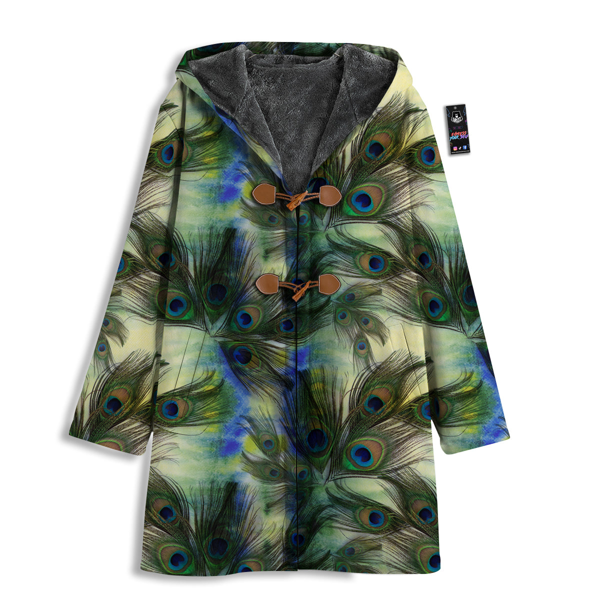 Feather Vintage Watercolor Print Pattern Men's Windbreaker Jacket-grizzshop