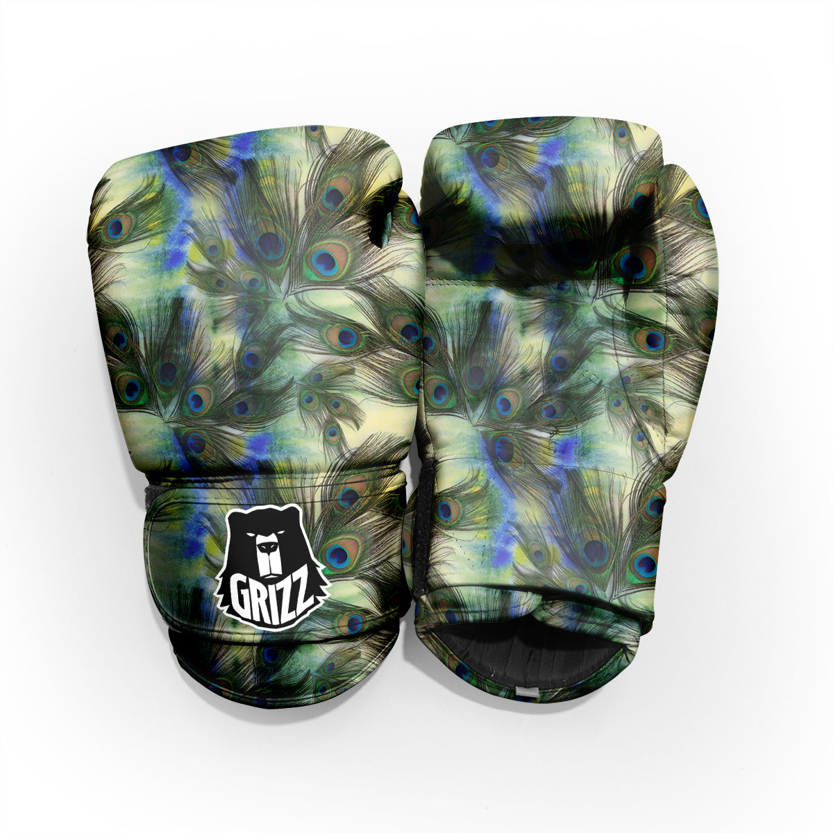 Feather Vintage Watercolor Print Pattern Pro Boxing Glove