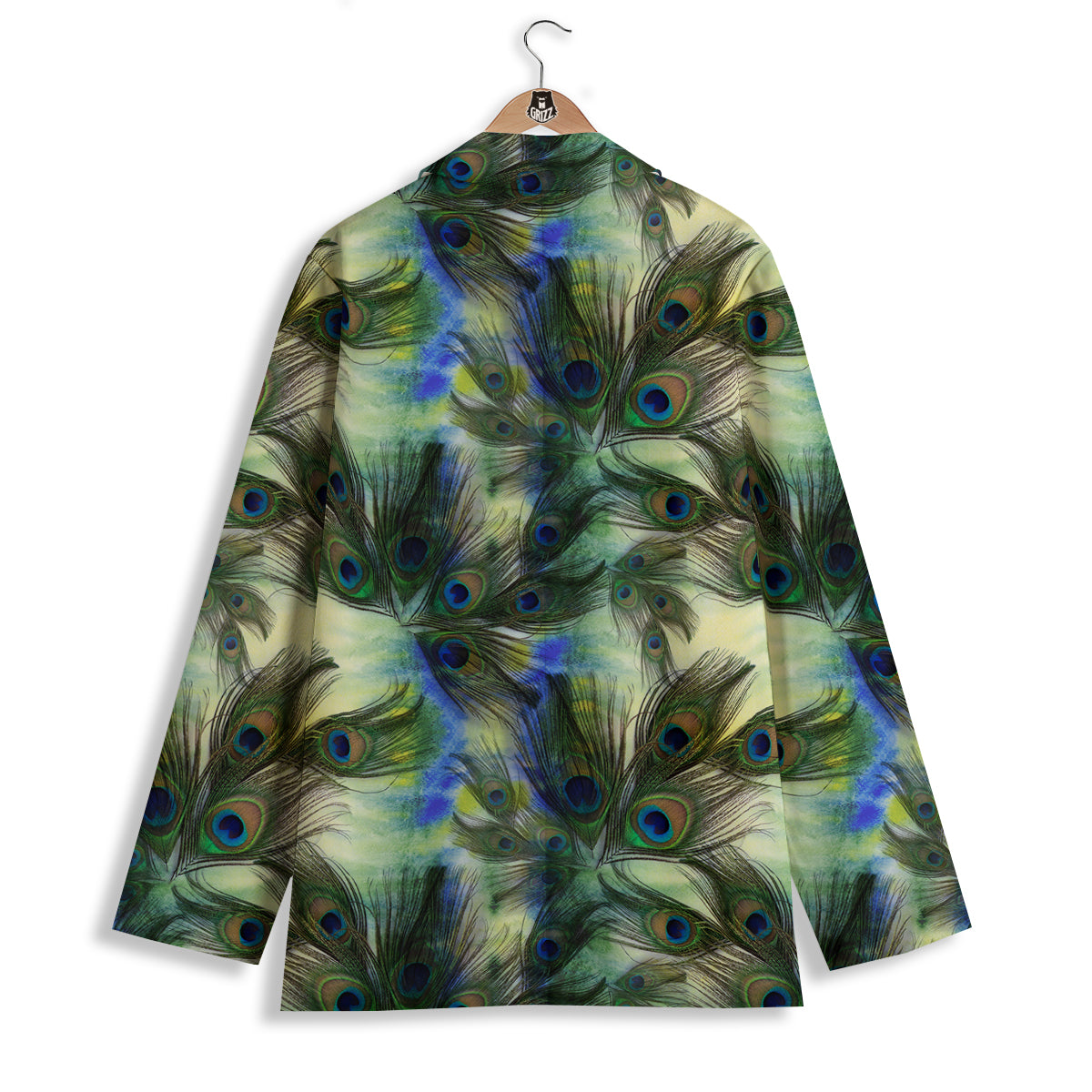 Feather Vintage Watercolor Print Pattern Women's Blazer-grizzshop