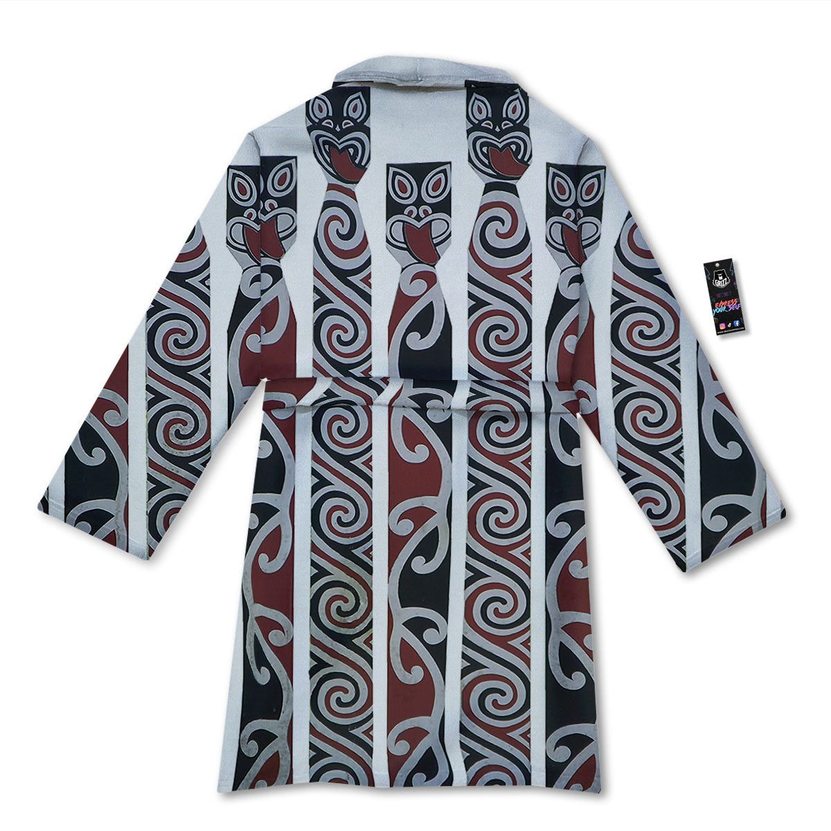 Fence Maori Print Bathrobe-grizzshop
