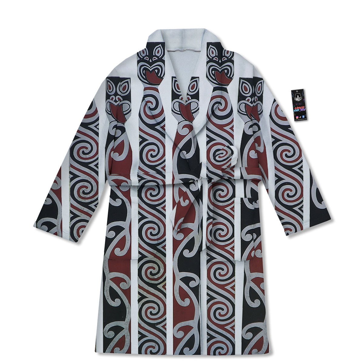 Fence Maori Print Bathrobe-grizzshop