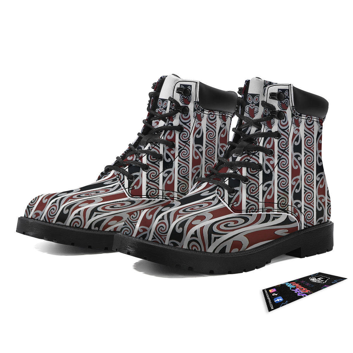 Fence Maori Print Boots-grizzshop