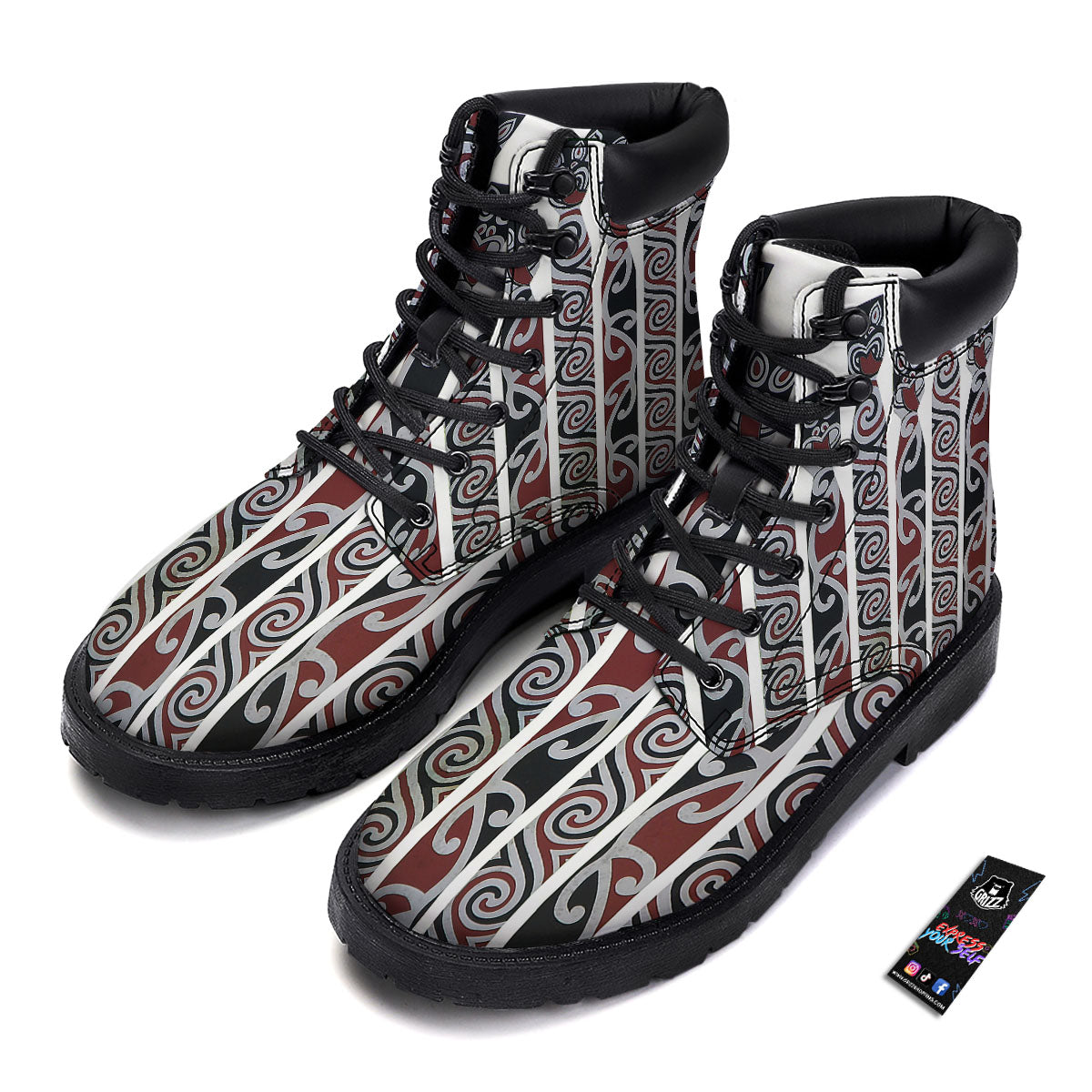 Fence Maori Print Boots-grizzshop