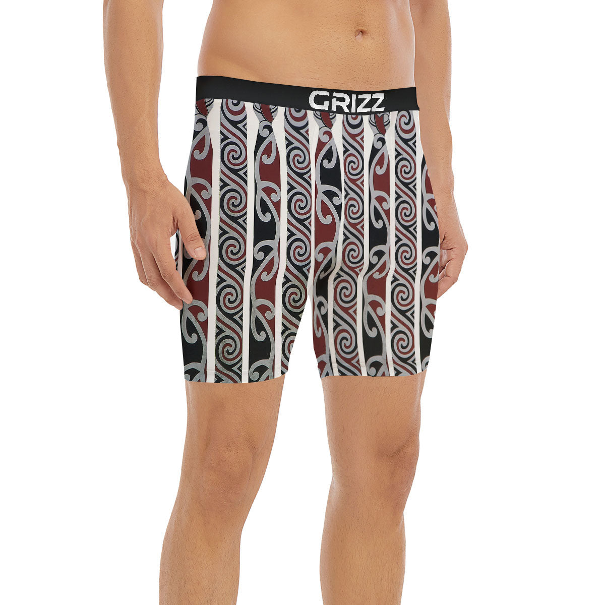 Fence Maori Print Boxer Briefs-grizzshop