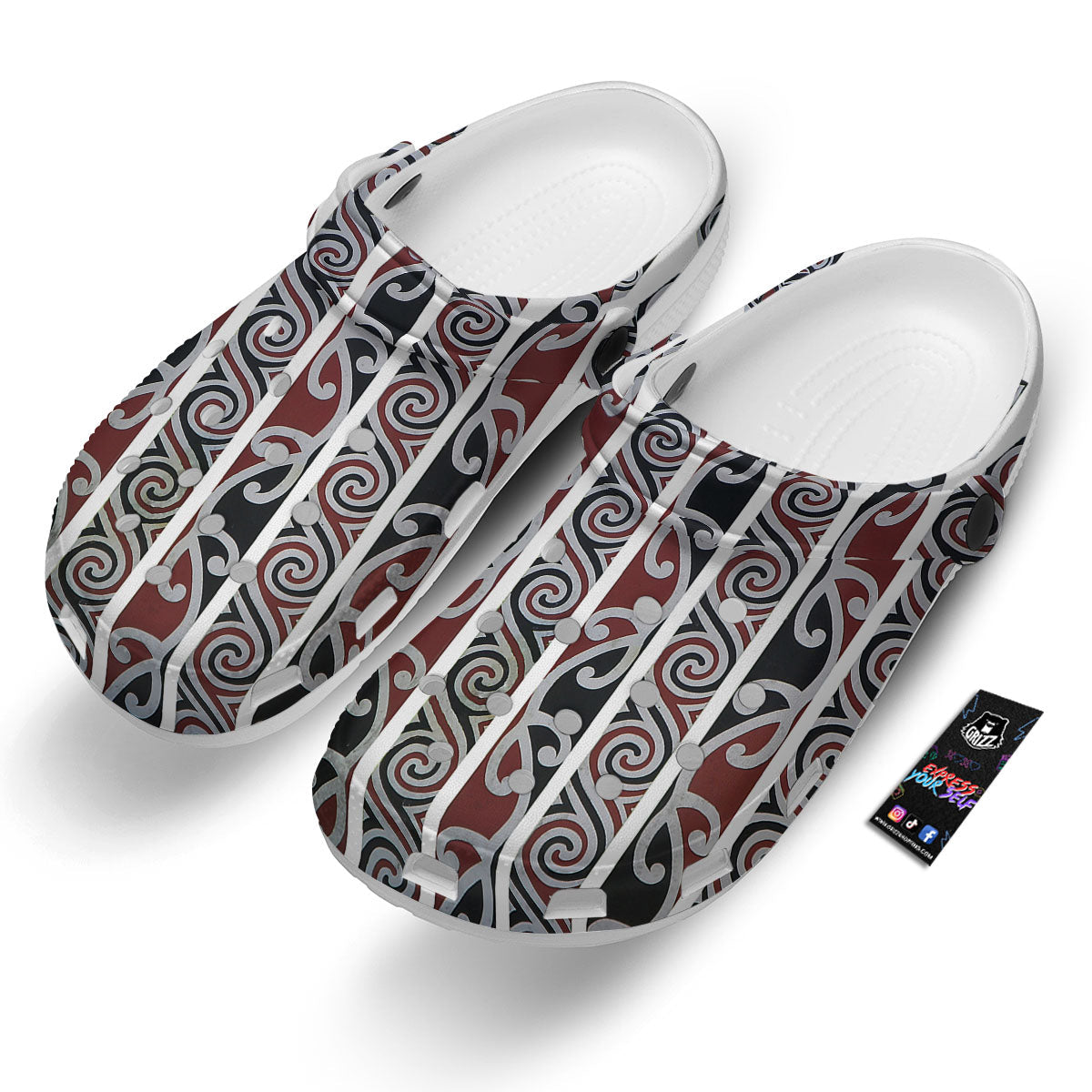 Fence Maori Print Clog-grizzshop