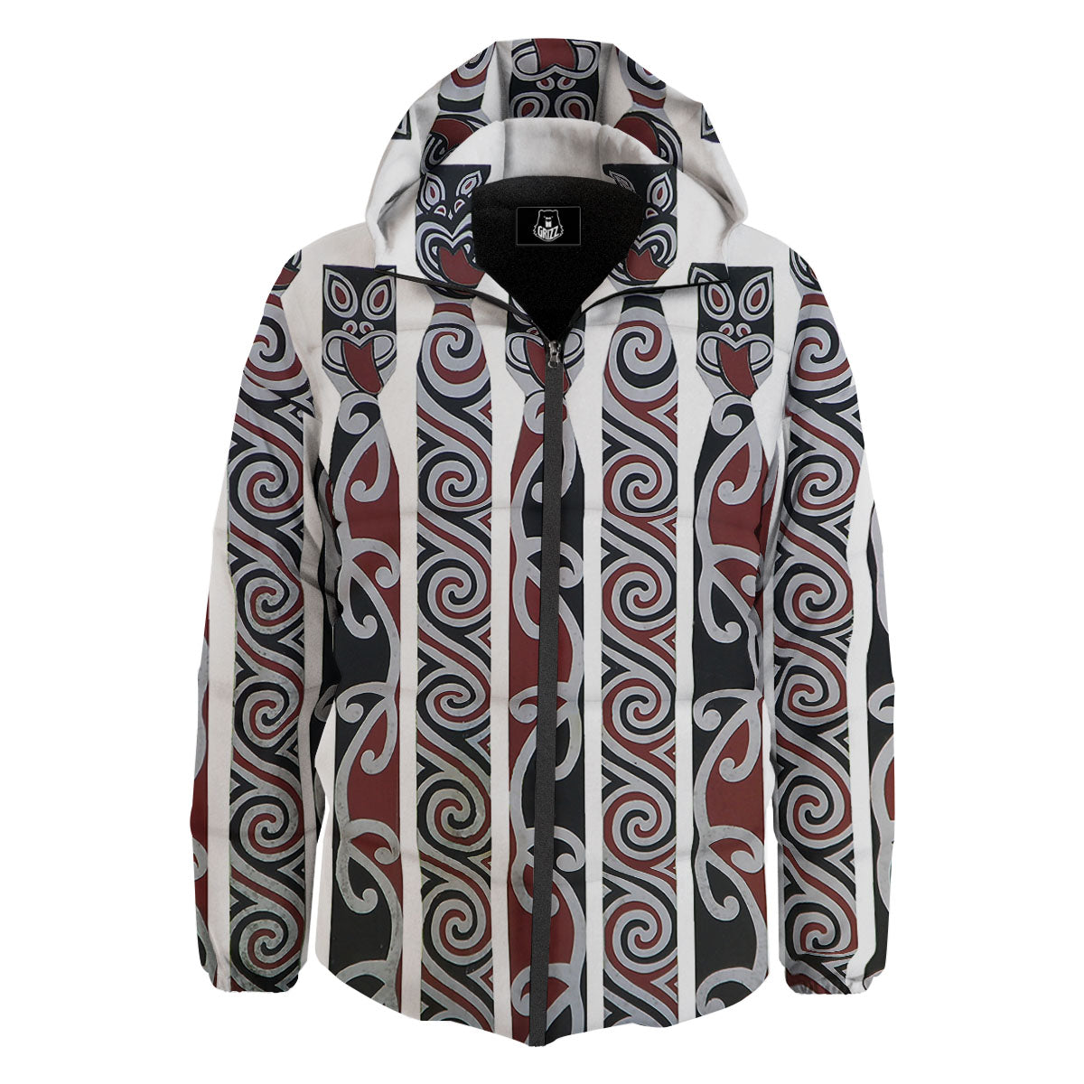 Fence Maori Print Down Jacket-grizzshop