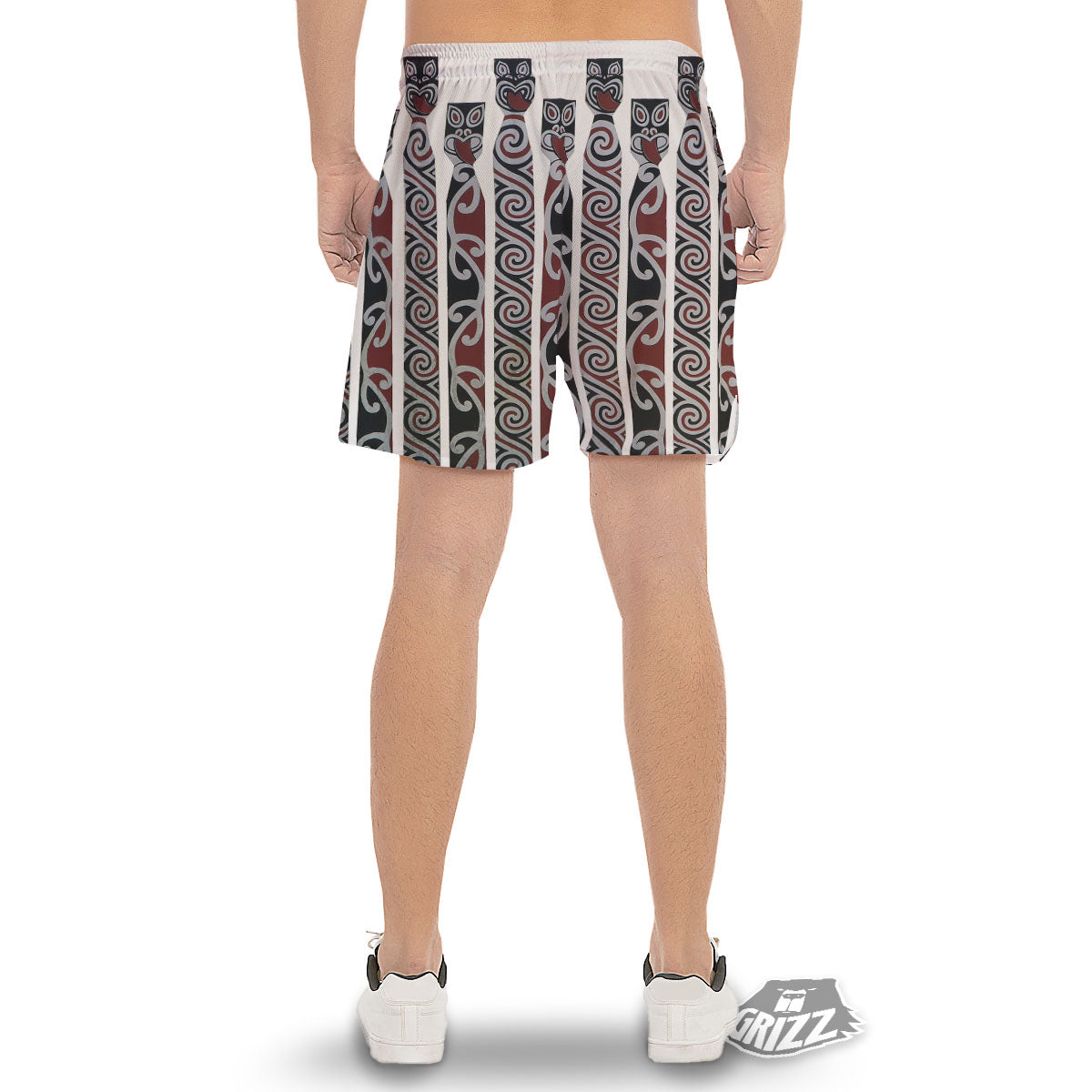 Fence Maori Print Men's Gym Shorts-grizzshop