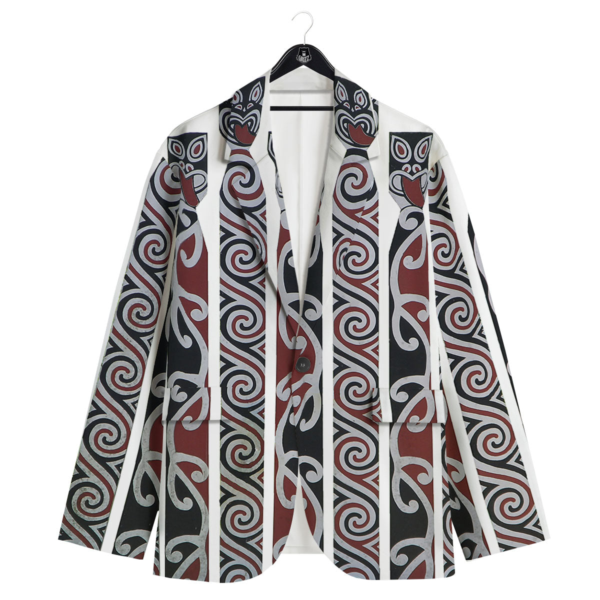Fence Maori Print Men's Sport Coat-grizzshop