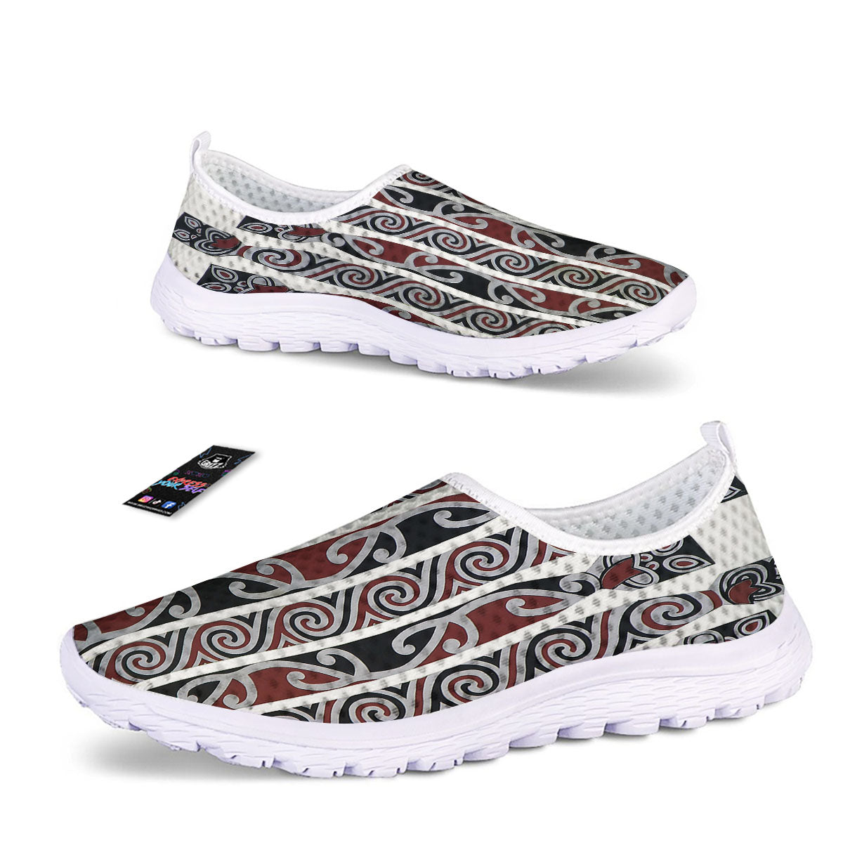 Fence Maori Print Nurse Shoes-grizzshop