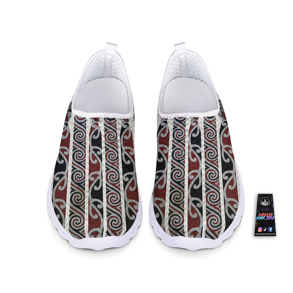 Fence Maori Print Nurse Shoes-grizzshop