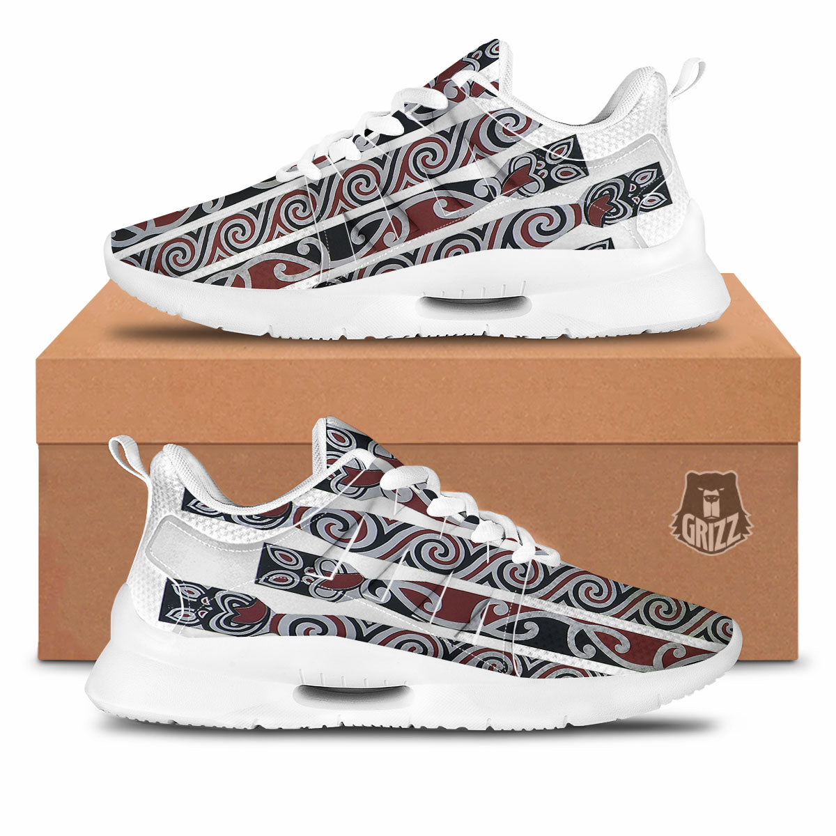 Fence Maori Print Tennis Shoes-grizzshop
