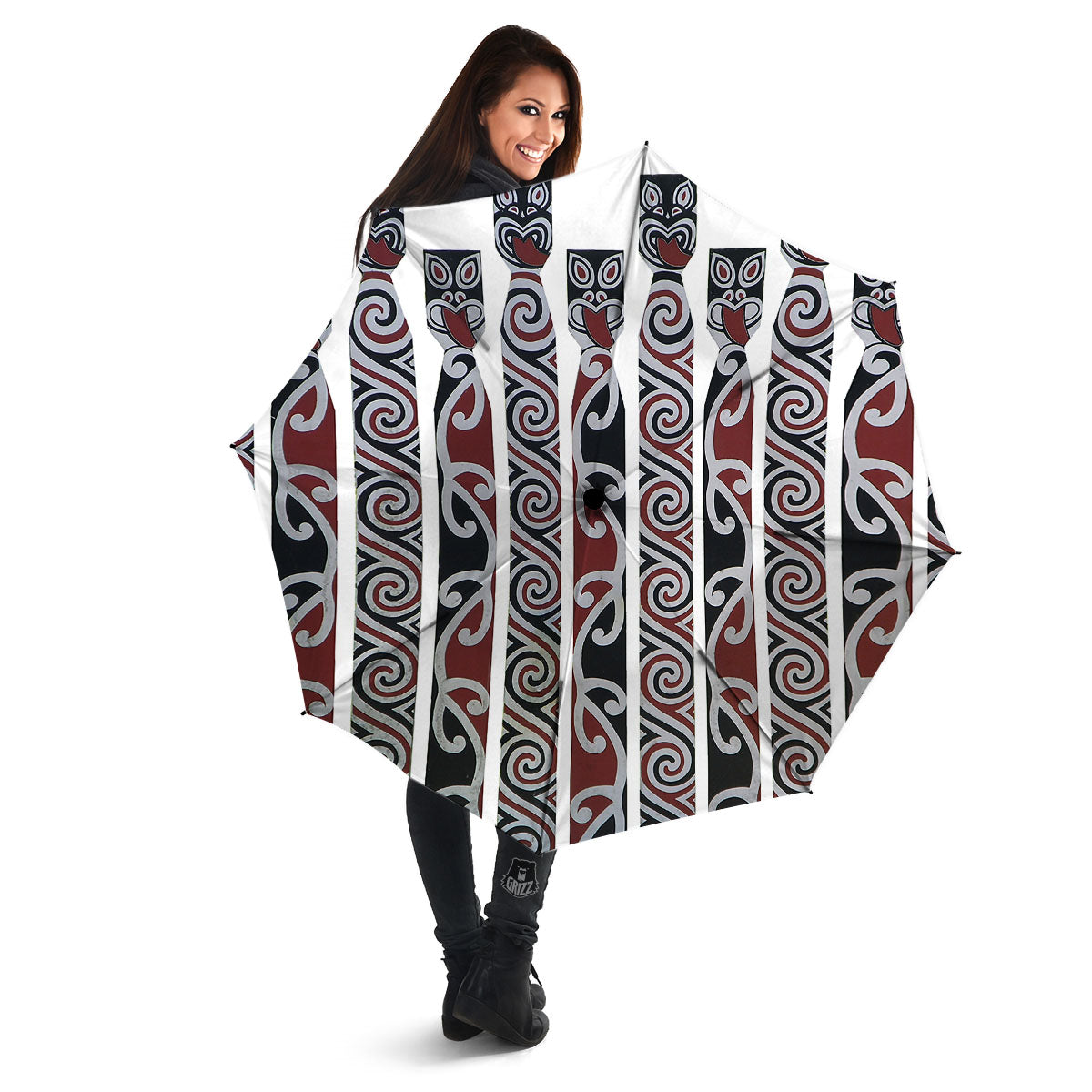 Fence Maori Print Umbrella-grizzshop