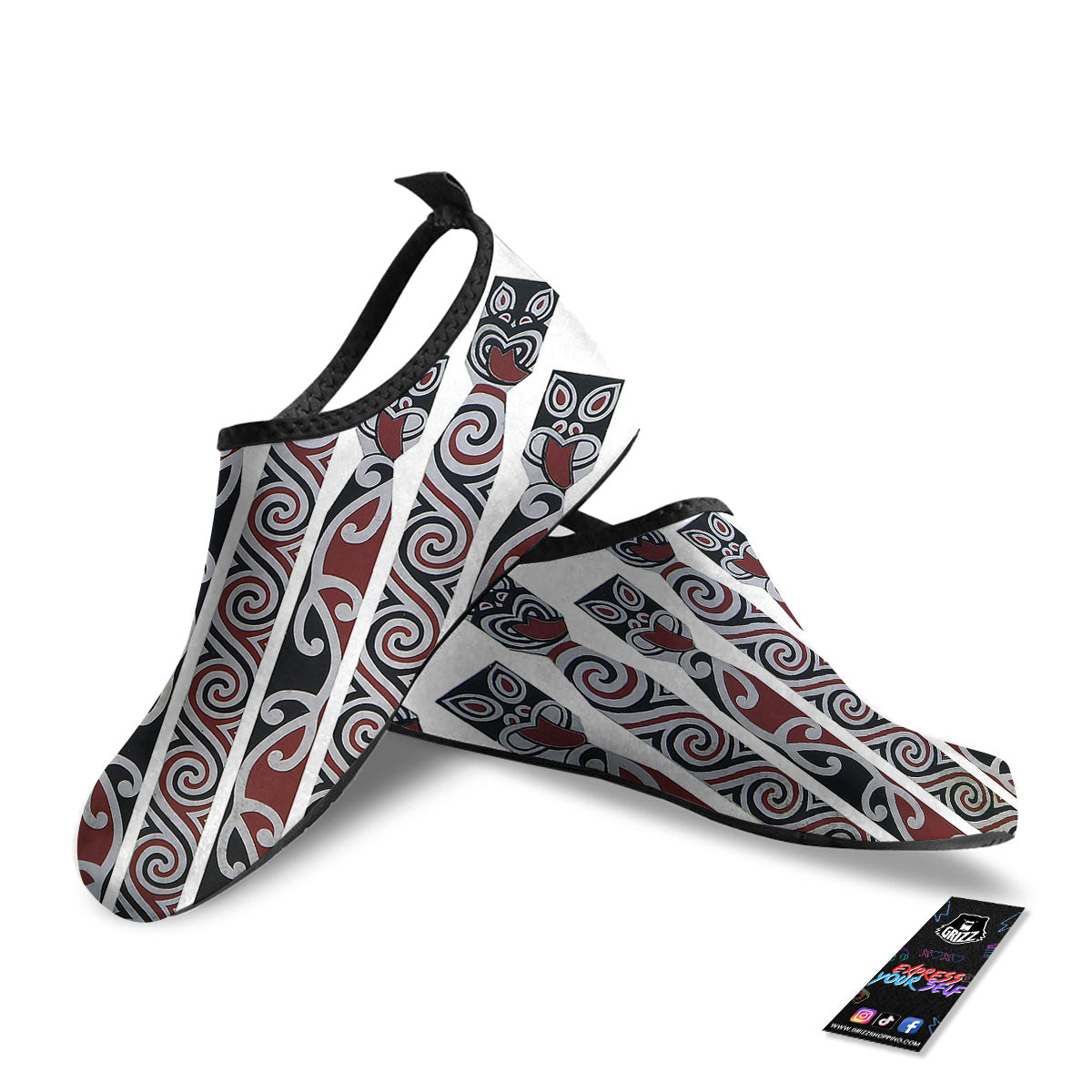 Fence Maori Print Water Shoes-grizzshop
