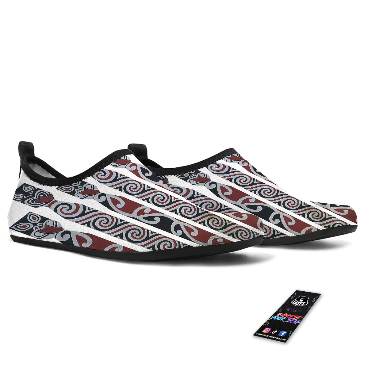 Fence Maori Print Water Shoes-grizzshop