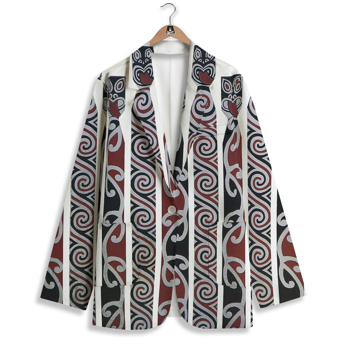 Fence Maori Print Women's Blazer-grizzshop