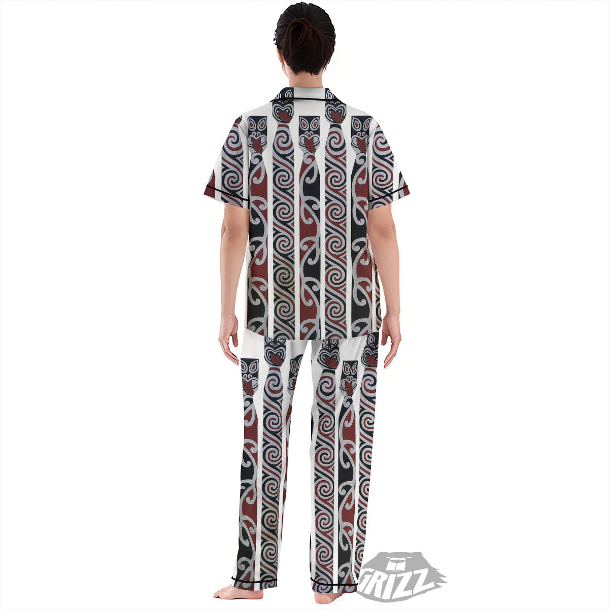 Fence Maori Print Women's Pajamas Set-grizzshop