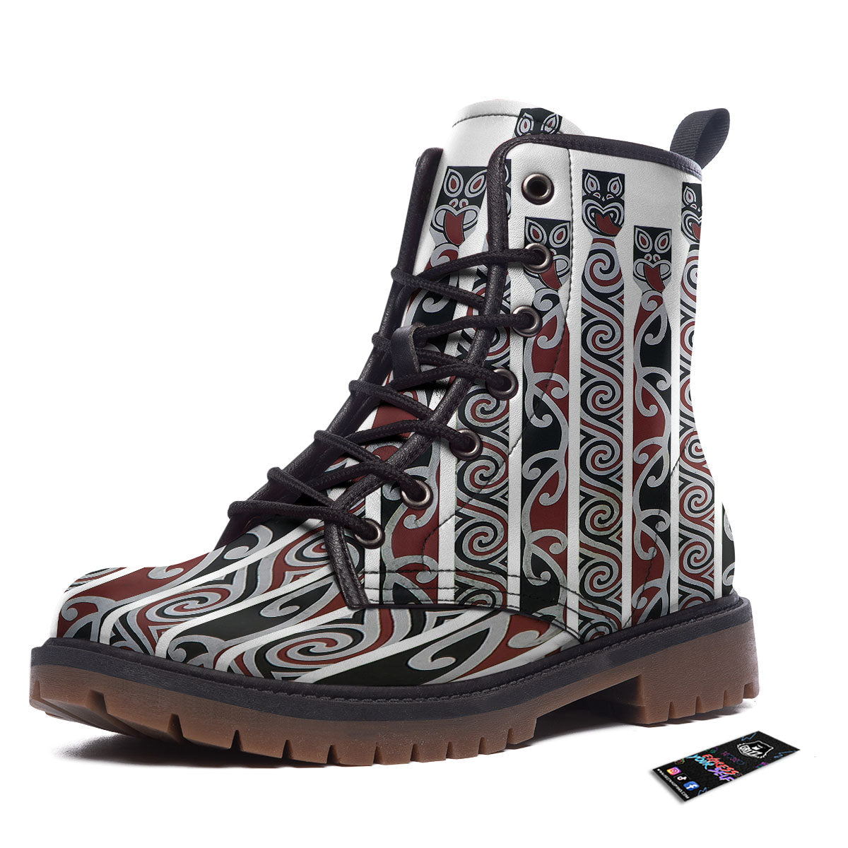 Fence Maori Print Work Boots-grizzshop