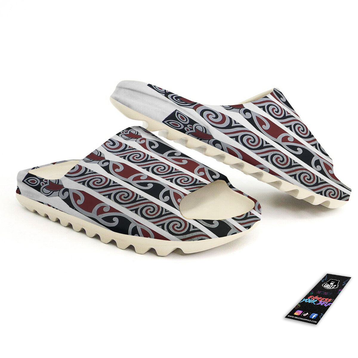 Fence Maori Print Sandals-grizzshop