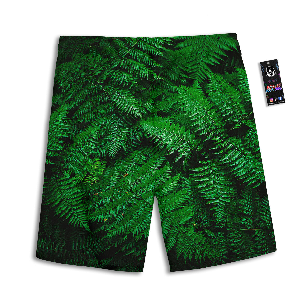 Floral Lily Print Men's Athletic Shorts