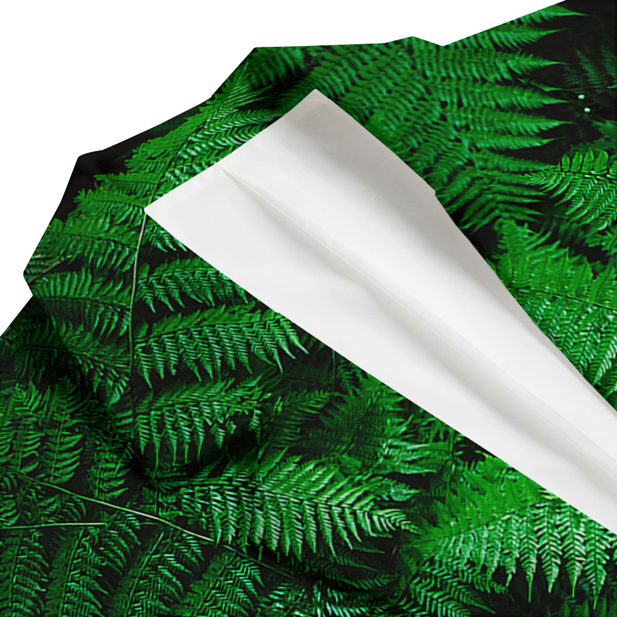 Fern Leaf Green Print Men's Blazer-grizzshop