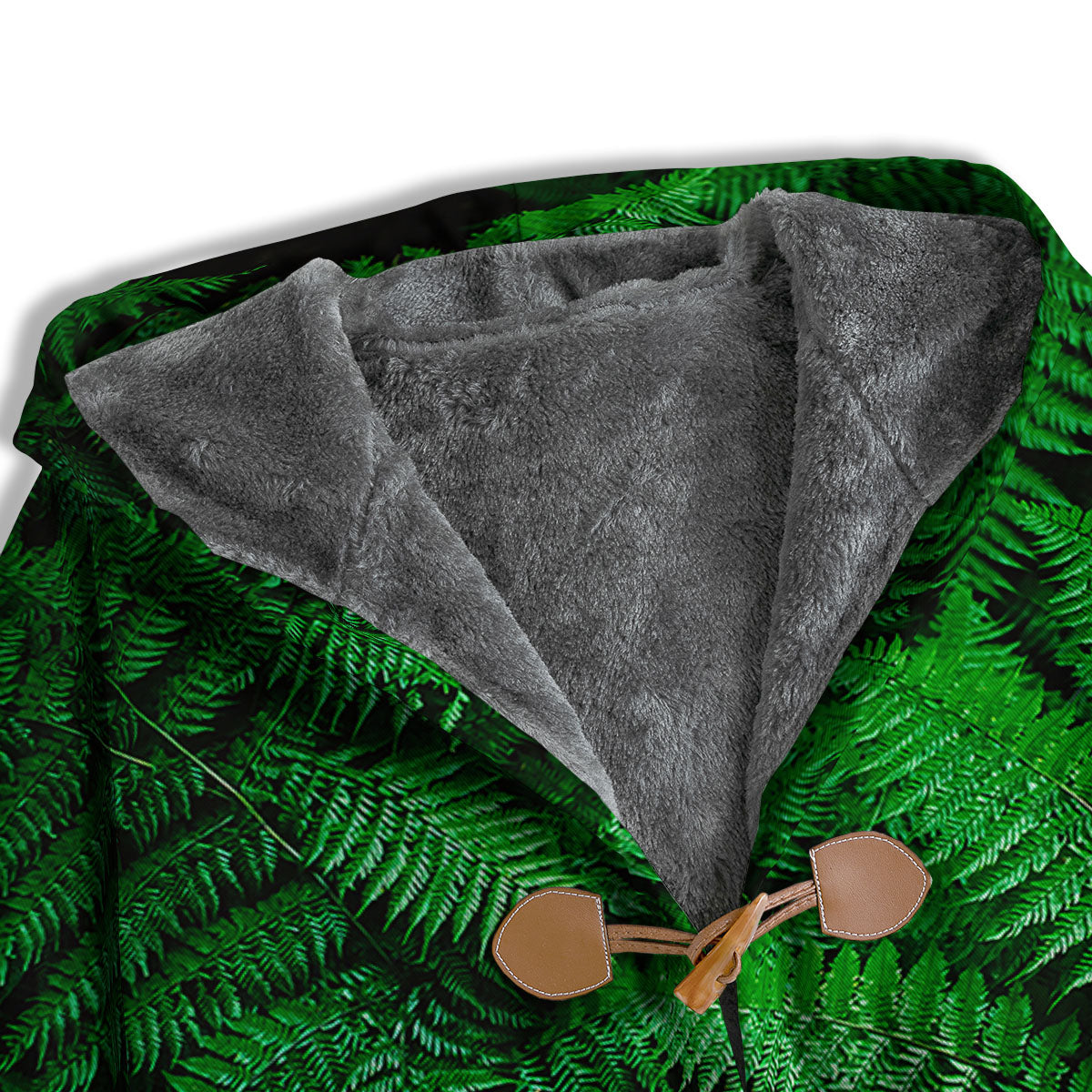 Fern Leaf Green Print Men's Windbreaker Jacket-grizzshop