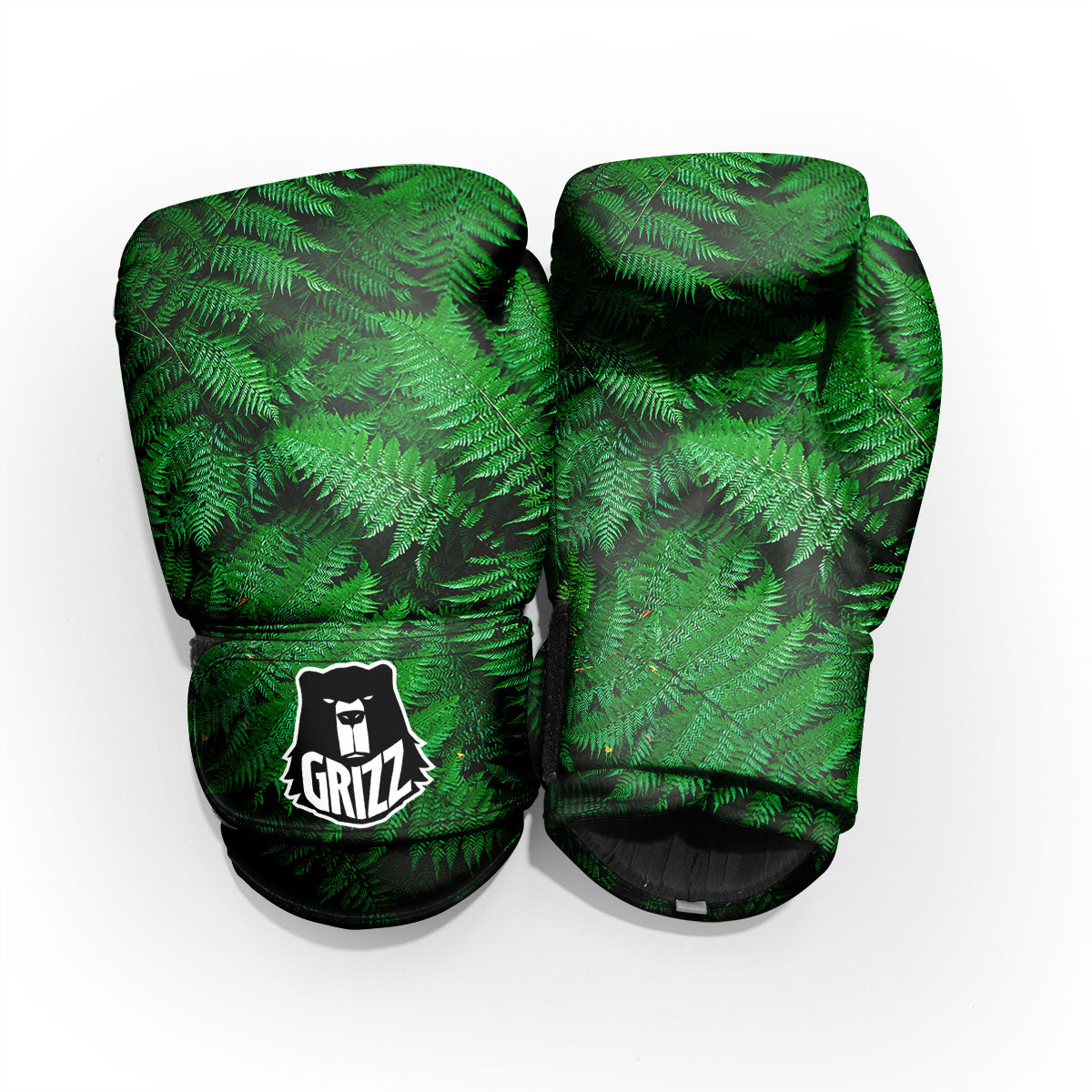 Fern Leaf Green Print Pro Boxing Glove