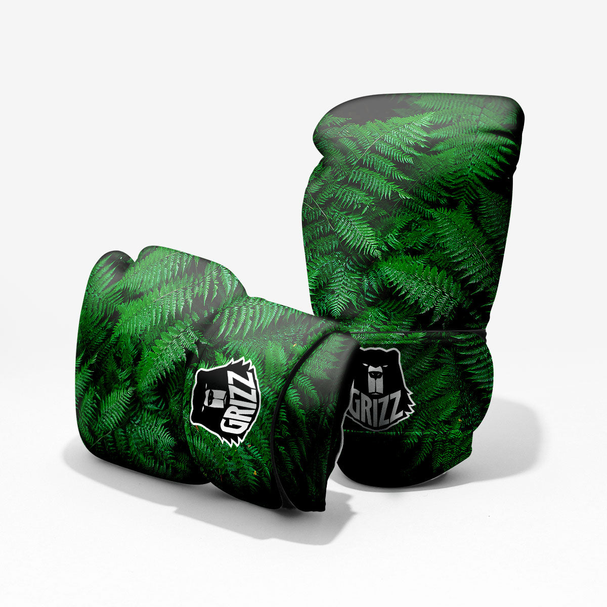 Fern Leaf Green Print Pro Boxing Glove