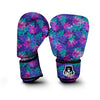 Fern Leaf Psychedelic Color Print Pattern Boxing Gloves-grizzshop