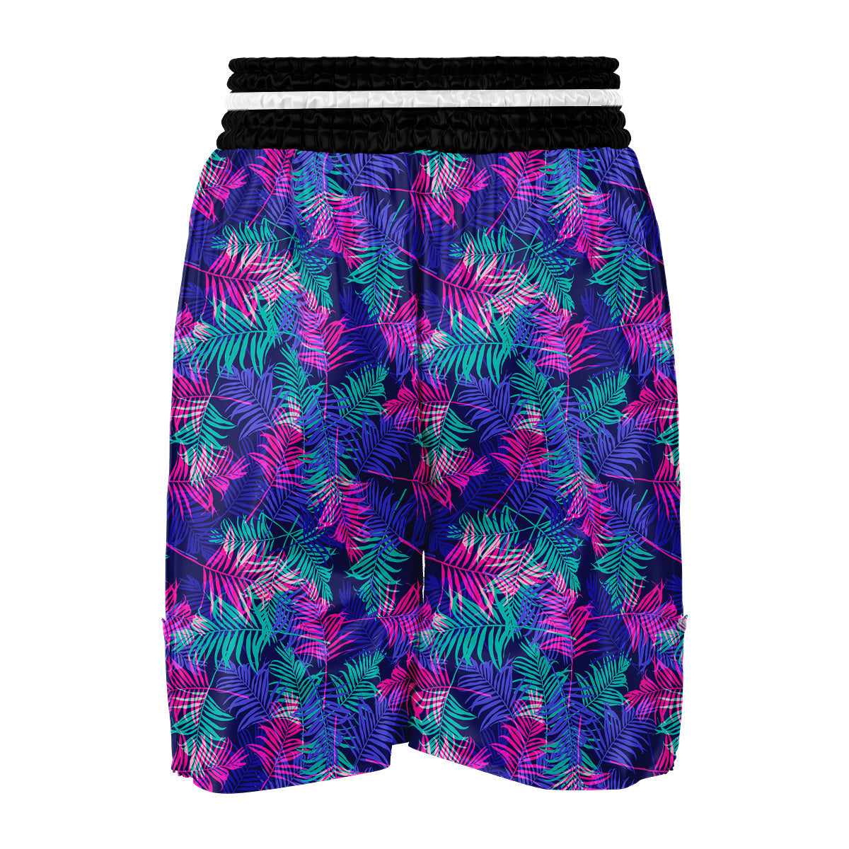 Fern Leaf Psychedelic Color Print Pattern Boxing Shorts-grizzshop