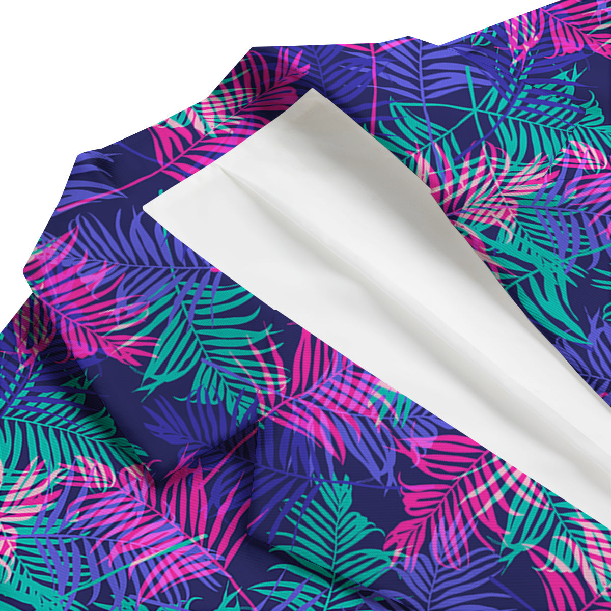 Fern Leaf Psychedelic Color Print Pattern Men's Blazer-grizzshop