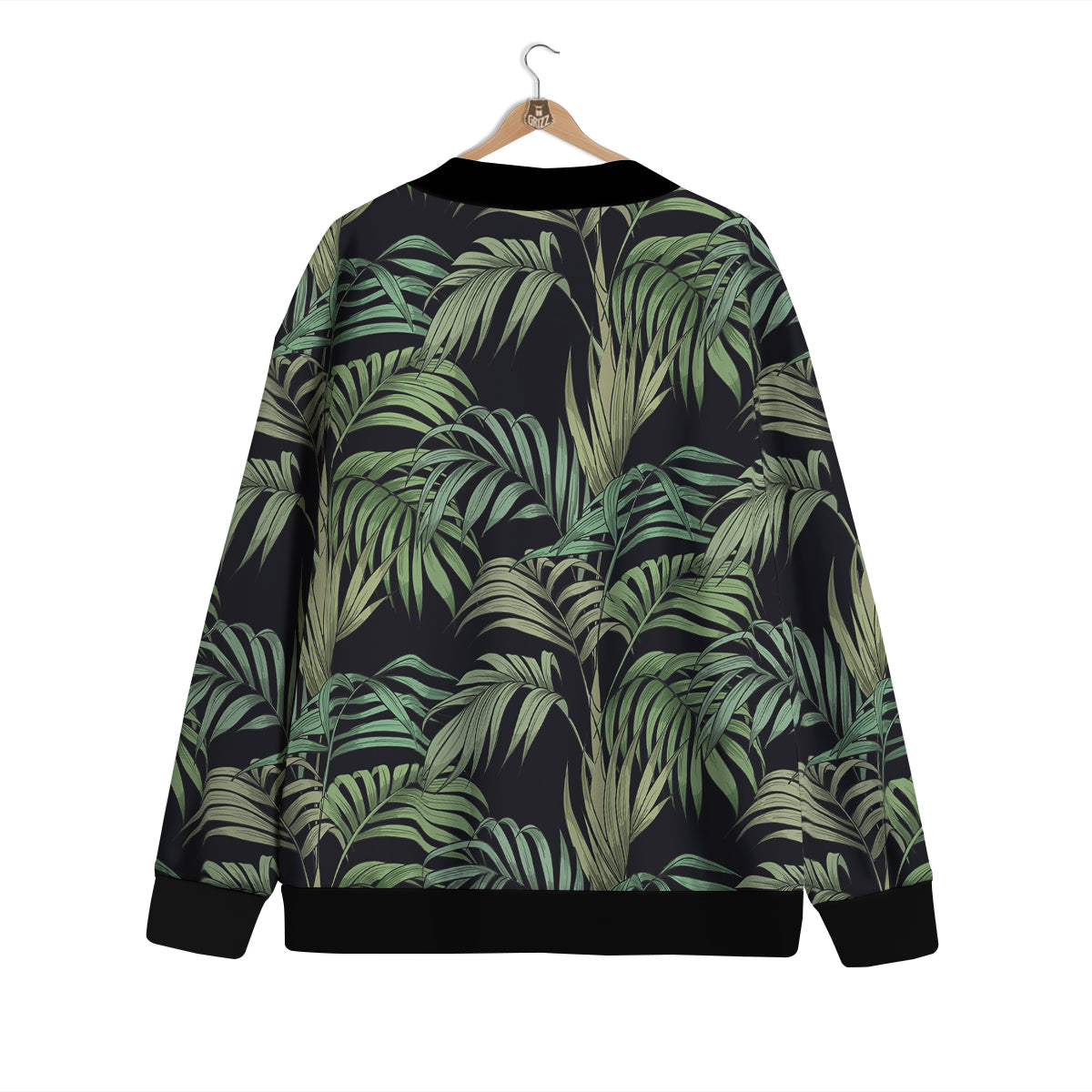 Fern Leaf Tropical Print Pattern Cardigan-grizzshop