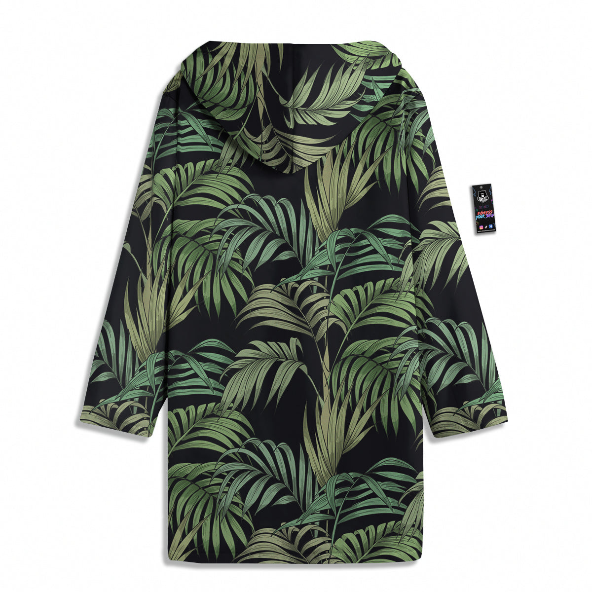 Fern Leaf Tropical Print Pattern Men's Windbreaker Jacket-grizzshop