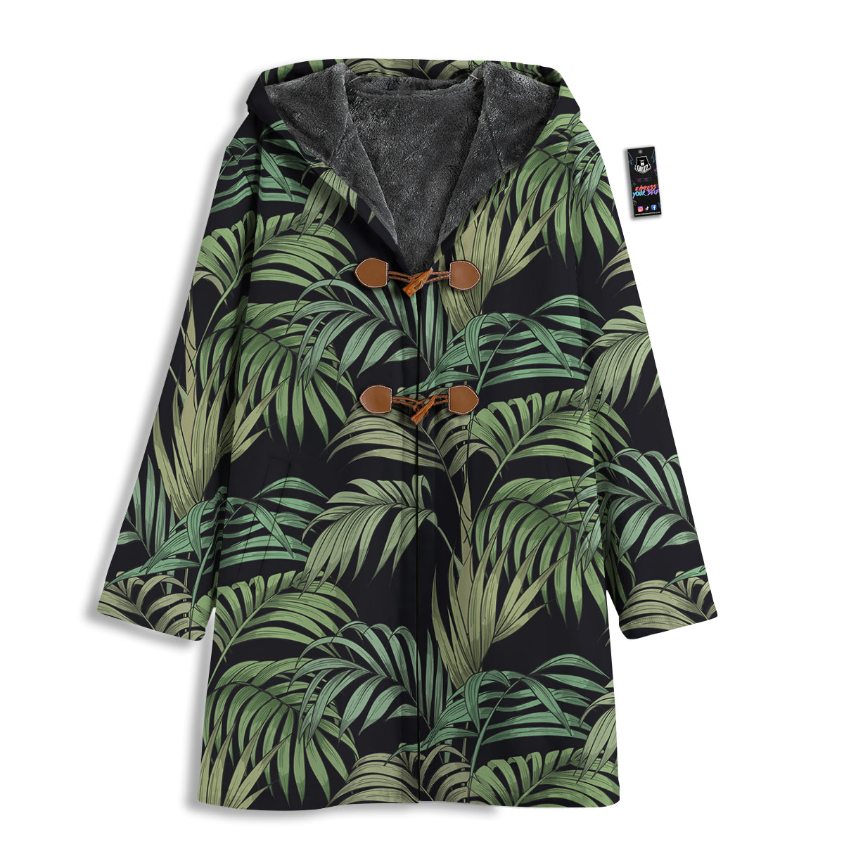 Fern Leaf Tropical Print Pattern Men's Windbreaker Jacket-grizzshop