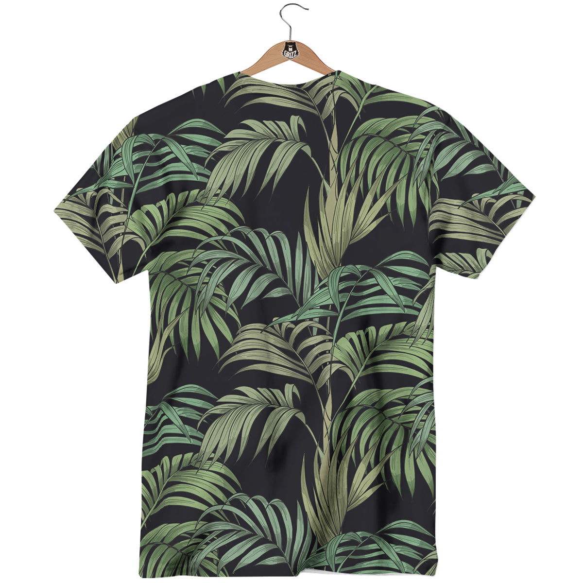 Fern Leaf Tropical Print Pattern T-Shirt-grizzshop