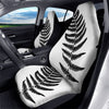 Fern Leaf White And Black Print Car Seat Covers-grizzshop