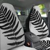 Fern Leaf White And Black Print Car Seat Covers-grizzshop