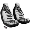 Fern Leaf White And Black Print Car Seat Covers-grizzshop