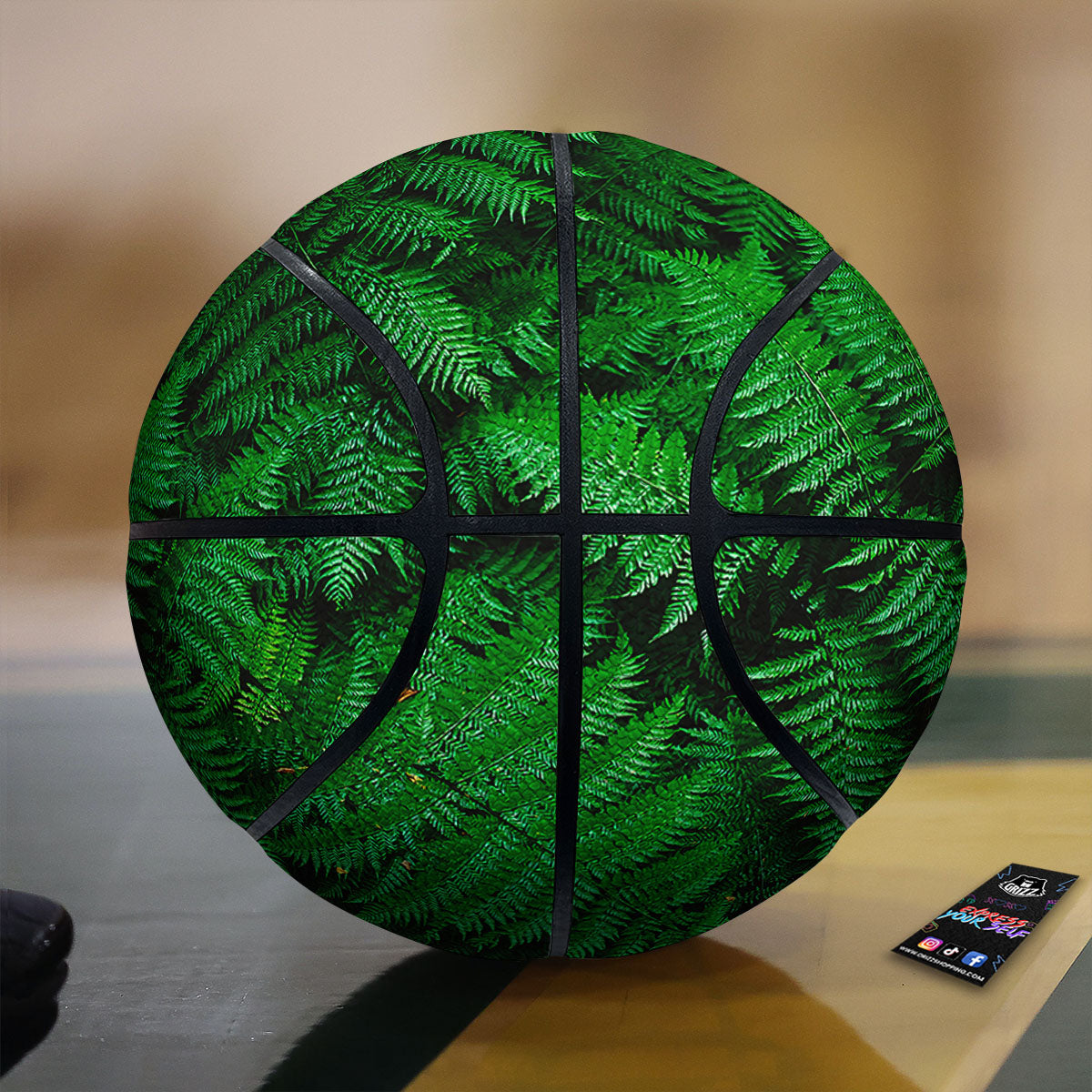 Floral Lily Print Pattern Basketball