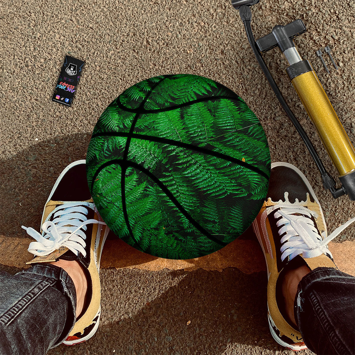 Floral Lily Print Pattern Basketball