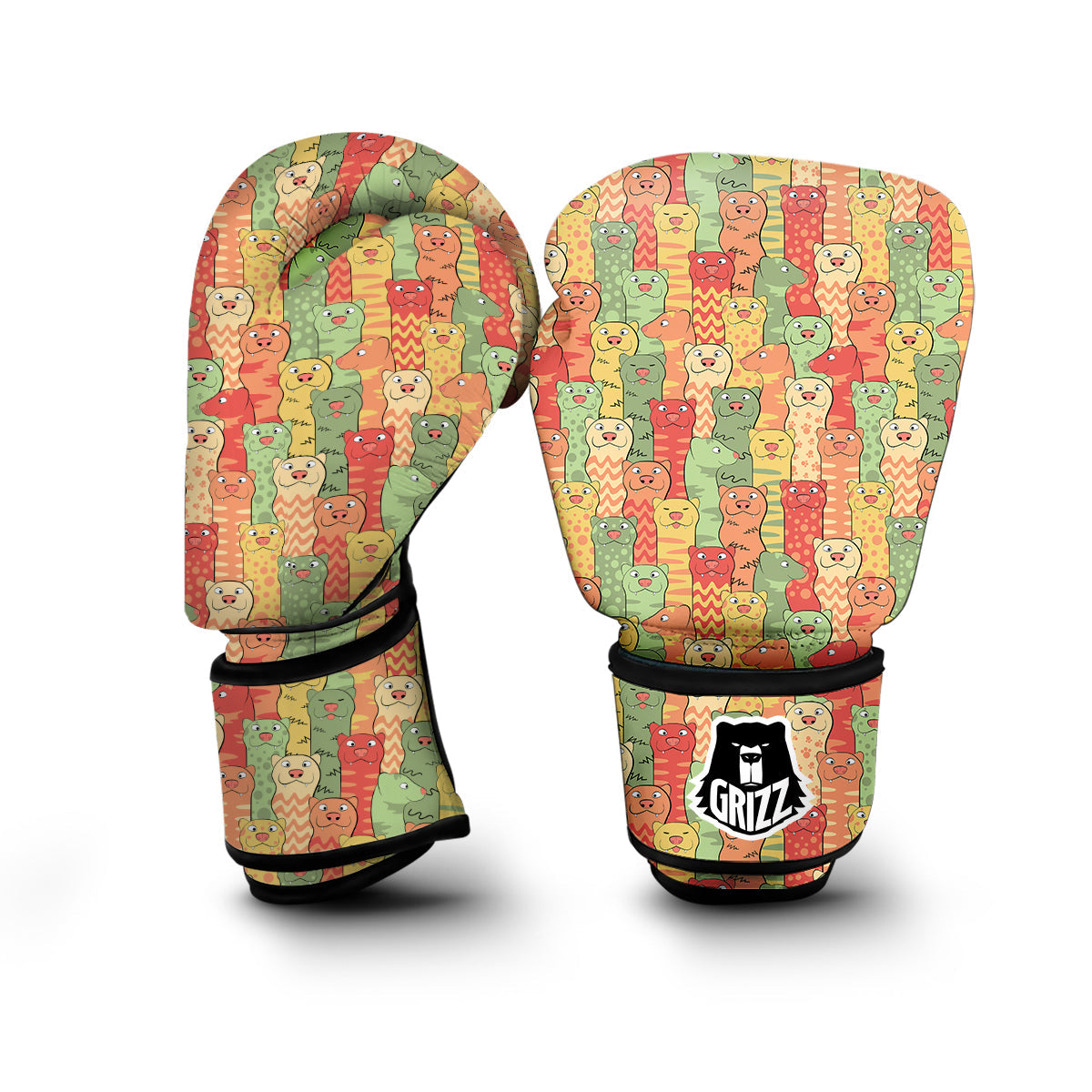 Ferret Colorful Print Pattern Boxing Gloves-grizzshop