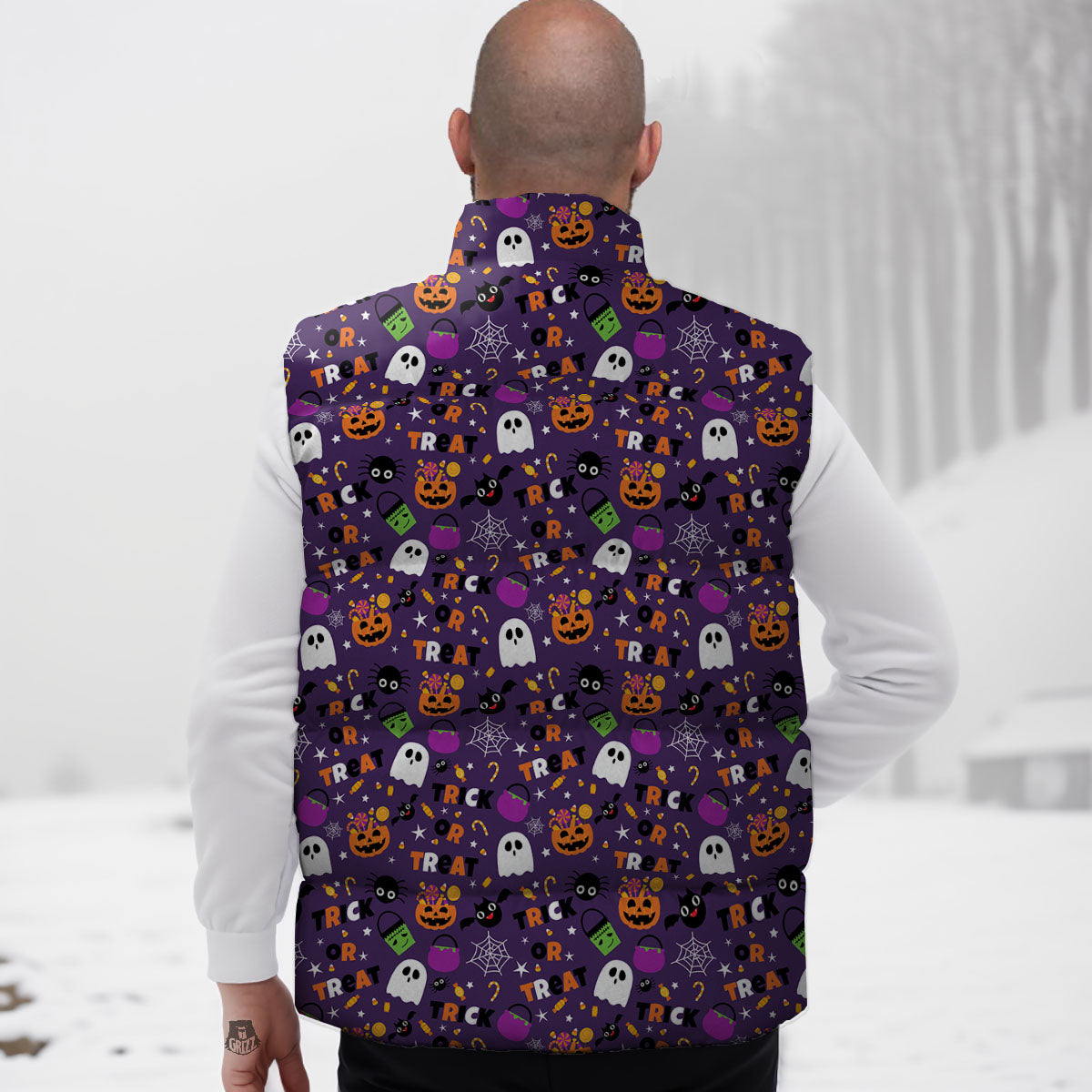 Festival Halloween Print Pattern Down Vest